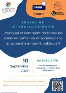Vers l'article Journée d'étude "Pourquoi et comment mobiliser les sciences humaines et sociales dans la recherche en santé publique ?"