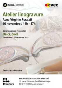 Vers l'article [Atelier] Initiation à la linogravure à la BU de l’IUT de Saint-Dié