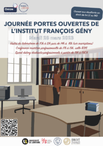 Vers l'article Journées portes ouvertes de l'Institut François Gény