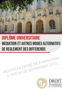 Vers l'article Un nouveau programme pour le DU Médiation et autres modes alternatifs de règlement des différends