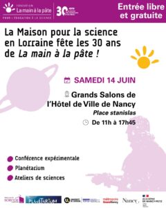 Vers l'article La Maison pour la science en Lorraine fête les 30 ans de La main à la pâte !