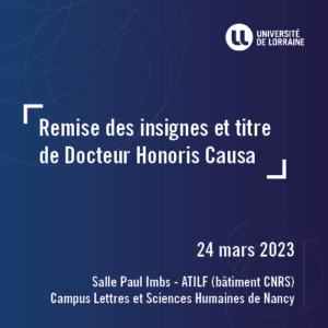 Vers l'article [DHC 2022] Remise des insignes et titre de docteur honoris causa au professeur Steven N. Dworkin