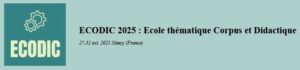 Vers l'article [Ecole thématique] ECODIC 2025, 3e édition
