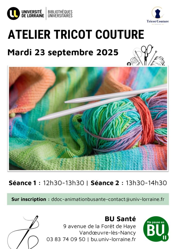 Atelier "Couture" à la BU Santé