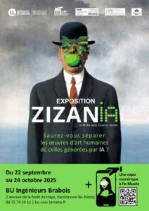 Affiche de l'exposition :  "ZizanIA" à la BU ingénieurs Brabois
