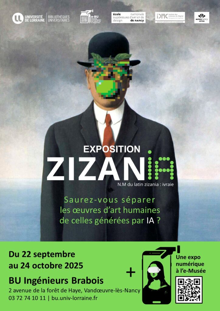 Affiche de l'exposition :  "ZizanIA" à la BU ingénieurs Brabois