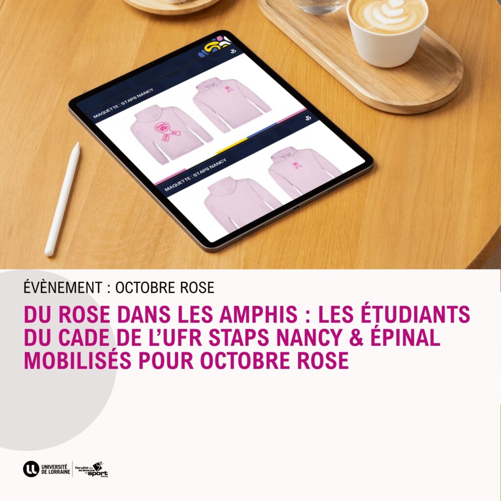 Du rose dans les amphis : les étudiants du CADE de l’UFR STAPS Nancy & Épinal mobilisés pour Octobre Rose