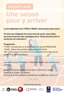 Vers l'article Objectif santé: une saison pour y arriver!