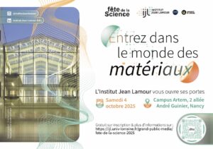 Vers l'article L’Institut Jean Lamour vous ouvre ses portes : « Entrez dans le monde des matériaux ! »