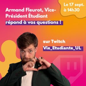 Vers l'article [Live Twitch] Vie étudiante : on en parle avec le Vice-Président Étudiant !