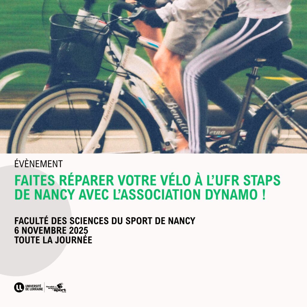 Faites réparer votre vélo à l’UFR STAPS de Nancy avec l’Association Dynamo !