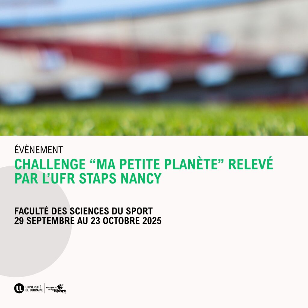 Challenge “Ma petite planète” relevé par l’UFR STAPS Nancy