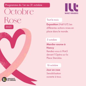 Vers l'article Exposition photos – Octobre rose à l’IUT Nancy-Brabois