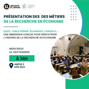 Vers l'article Semaine de la recherche : découvrez les métiers de la recherche en économie !