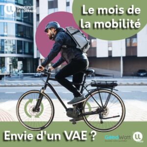 Vers l'article Un mois pour essayer le vélo à assistance électrique (VAE) à l’Université de Lorraine