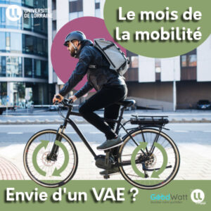 Vers l'article Un mois pour essayer le vélo à assistance électrique (VAE) à l’Université de Lorraine