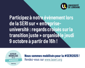 Vers l'article Table-ronde « Entreprise – université : regards croisés sur la transition juste » – SERI 2025