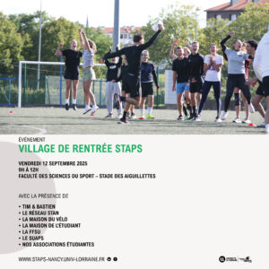 Vers l'article Découvrez le Village de Rentrée STAPS pour la rentrée universitaire ! (vendredi 12 septembre 2025)