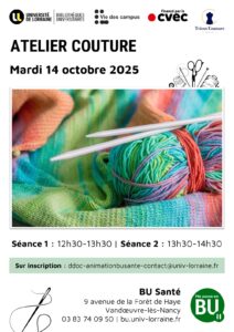 Vers l'article Atelier « Couture » à la BU Santé