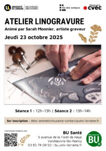 Vers l'article [Atelier] « Linogravure » à la BU Santé