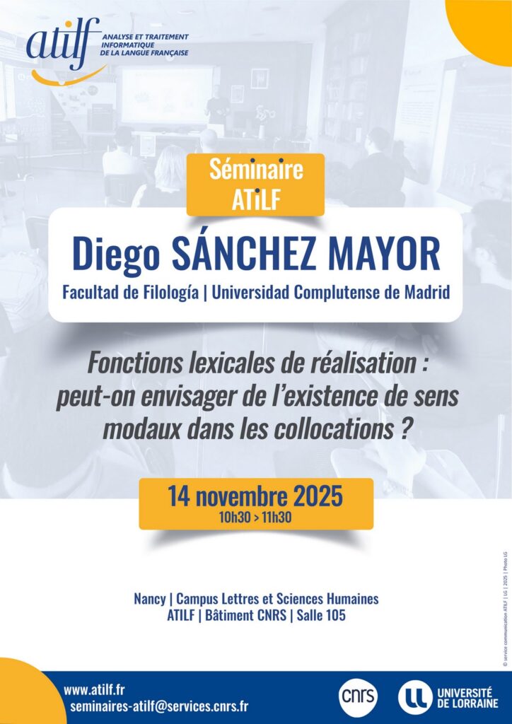 Affiche séminaire ATILF