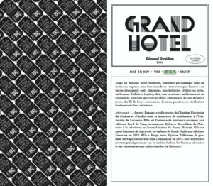 Vers l'article Projection : Festival du Film d’Architecture – Grand Hôtel