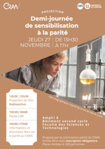 Vers l'article [Projection-débat] Demi-journée de sensibilisation à la parité du CRAN