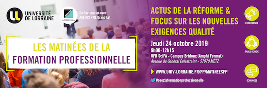 3ème matinée de la formation professionelle