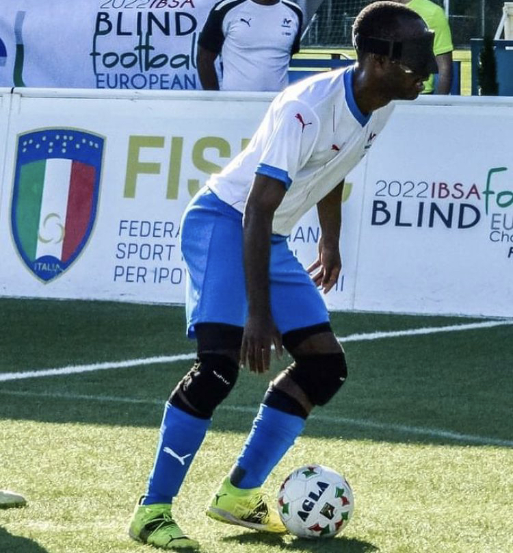 Yvan Wouandji, champion d'Europe de cécifoot