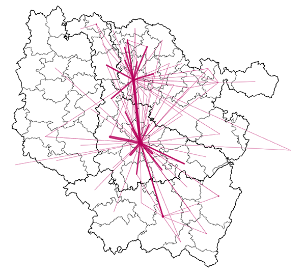 Ensemble des déplacements sur la Lorraine
