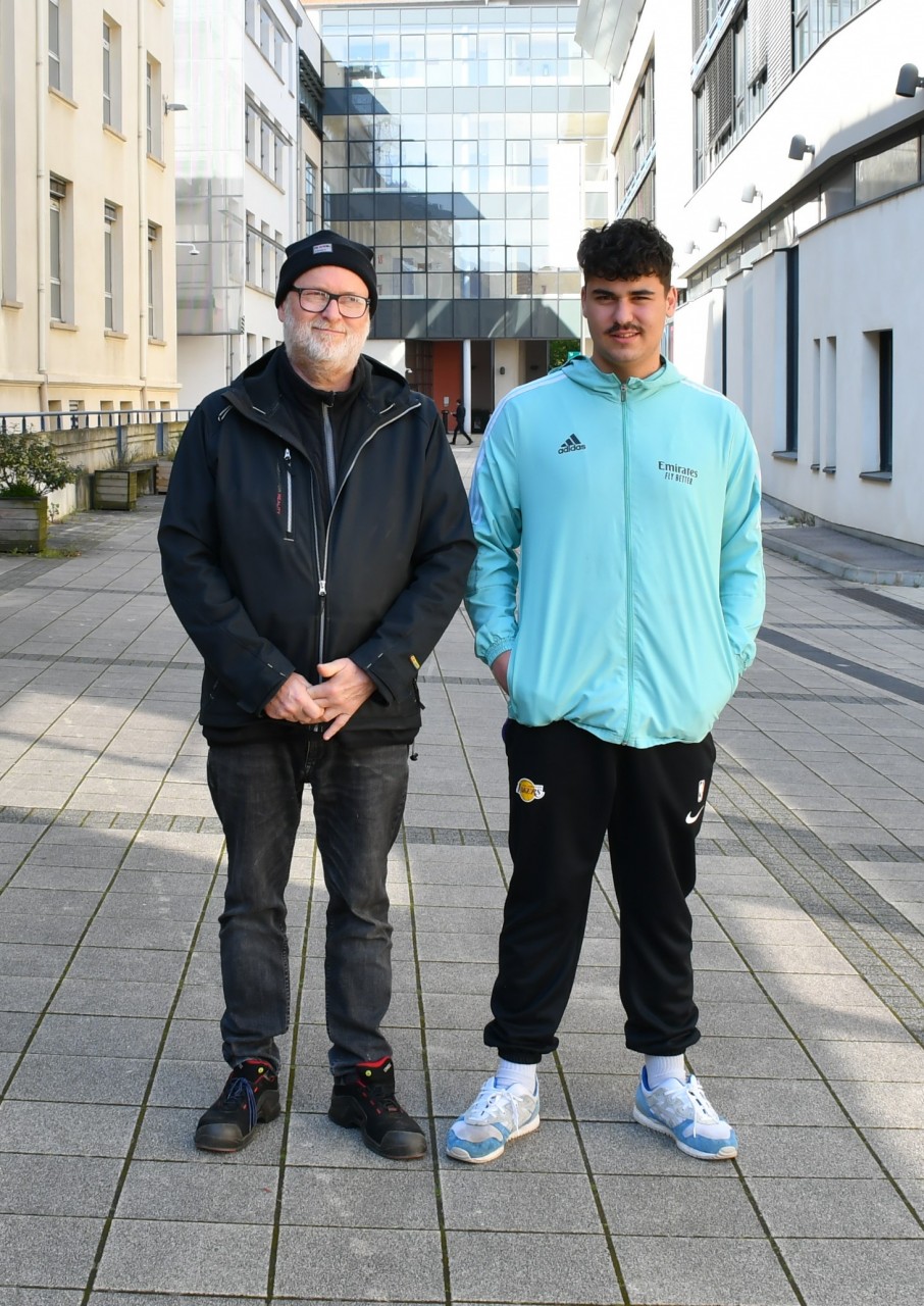 Photo de Matisse et Philippe à l'ENSIC