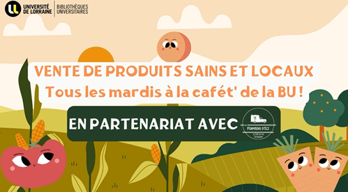 Infogragraphie "Vente de produits sains et locaux à la BU"