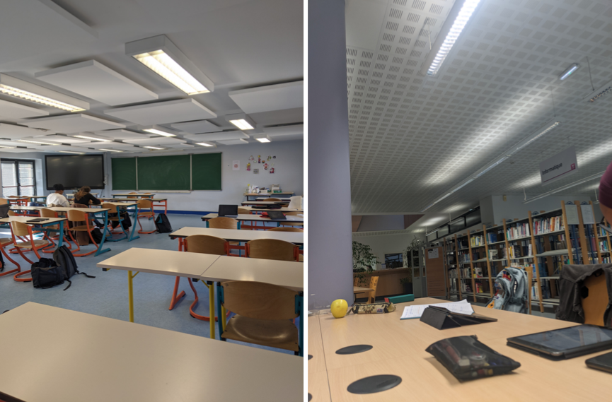Salle de cours et bibliothèque de l'ENSIC