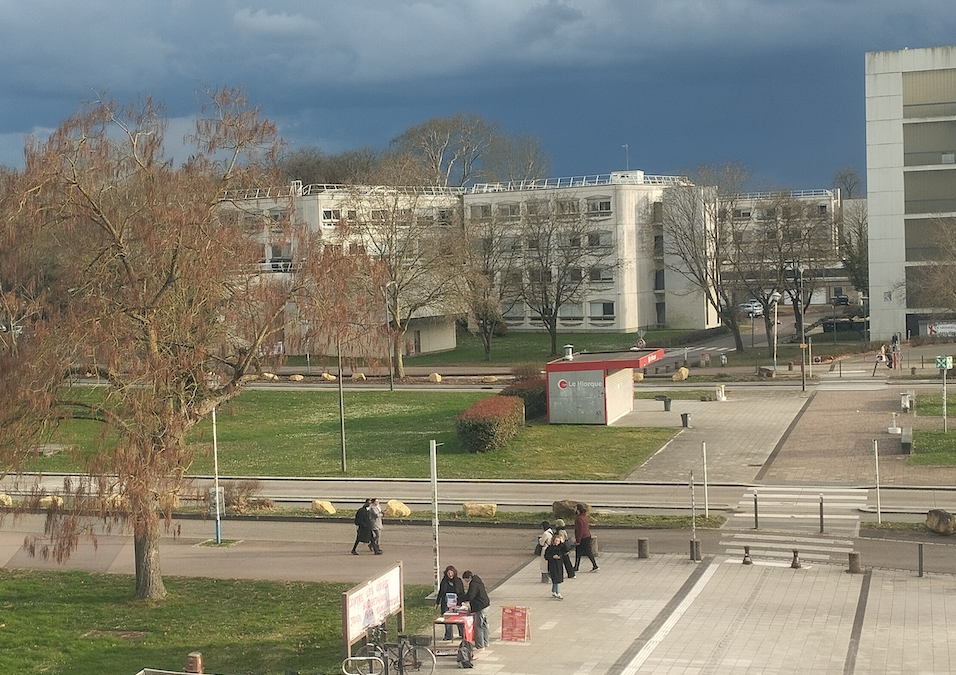 La vue depuis le bâtiment Arts, Lettres et Langues Metz